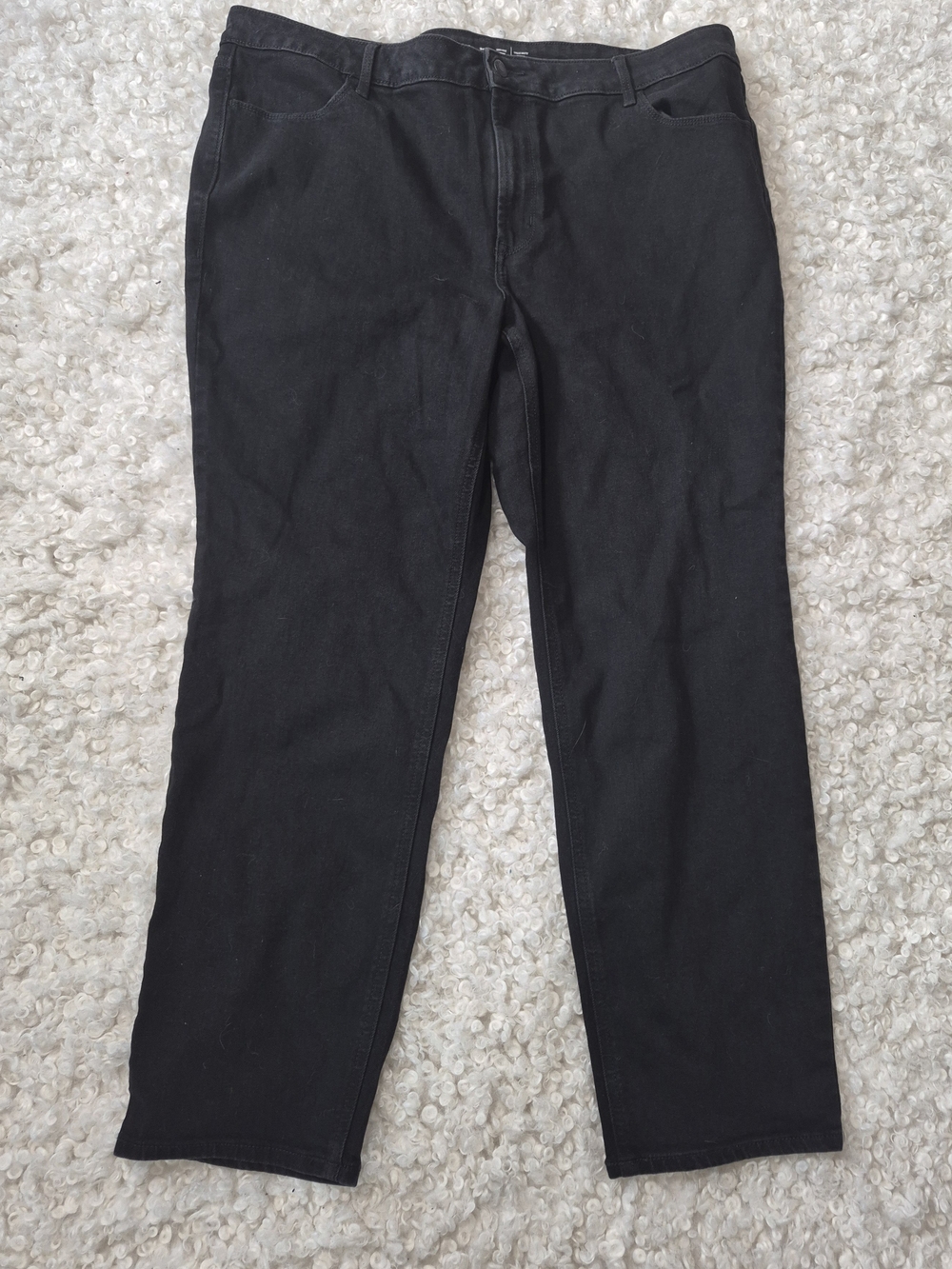 Old Navy Wow Straight High Rise Jeans 20 Black Denim Stretch Everyday Casual